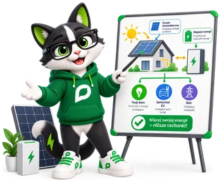 Pewniak tłumaczy przy tablicy